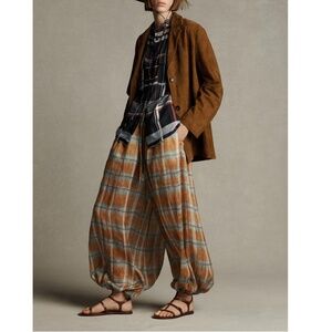 NWT ZW COLLECTION RAMIE CHECK BALLOON PANTS XS